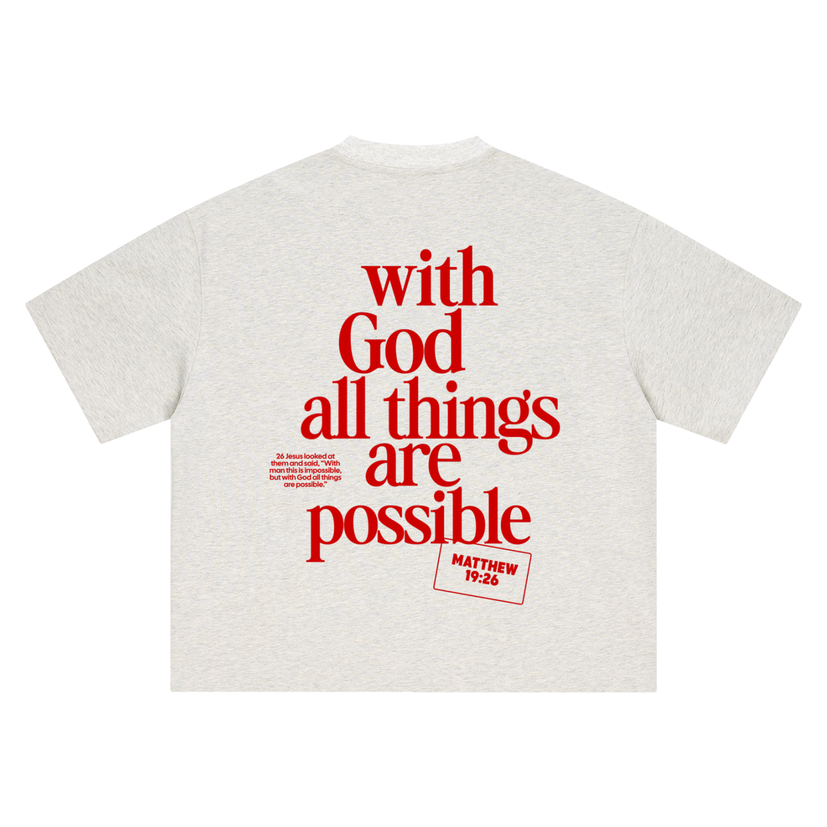 Matthew 19:26 | Boxy Oversized Fit